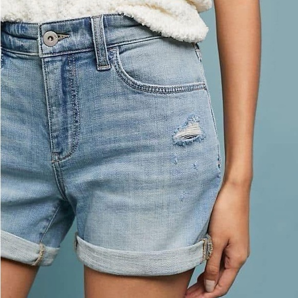 Pilcro Anthropologie Slim Boyfriend Shorts Sz 26 - Picture 2 of 4